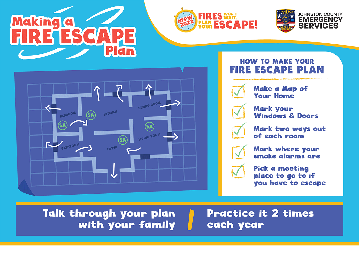 National Fire Prevention Week Make an Escape Plan flyer
