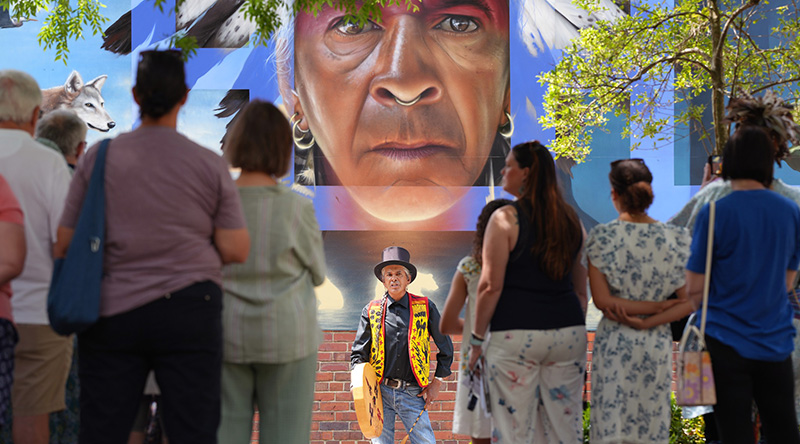 Second Photo of Tuscarora Nation Mural in Smithfield NC