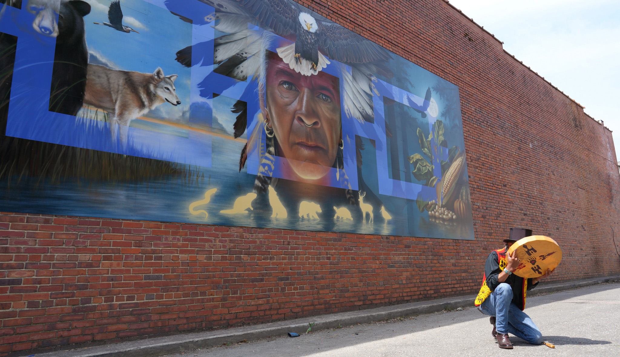 Fifth Photo of Tuscarora Nation Mural in Smithfield NC
