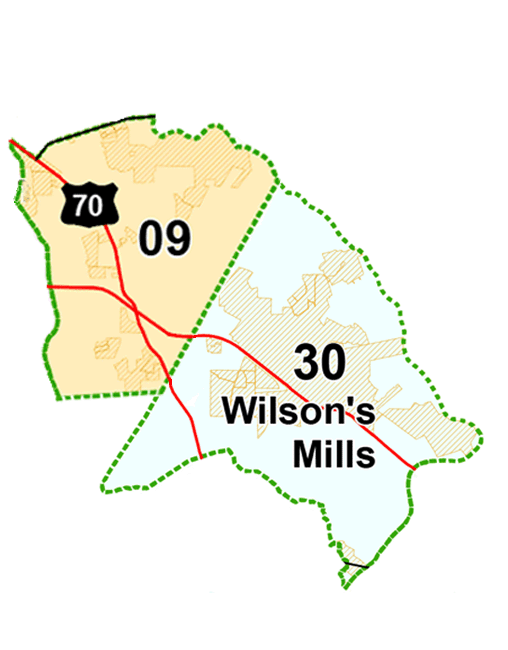 Map of Town of Wilson Mills Voting Area