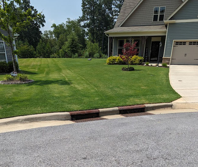 Residential home with water drain 