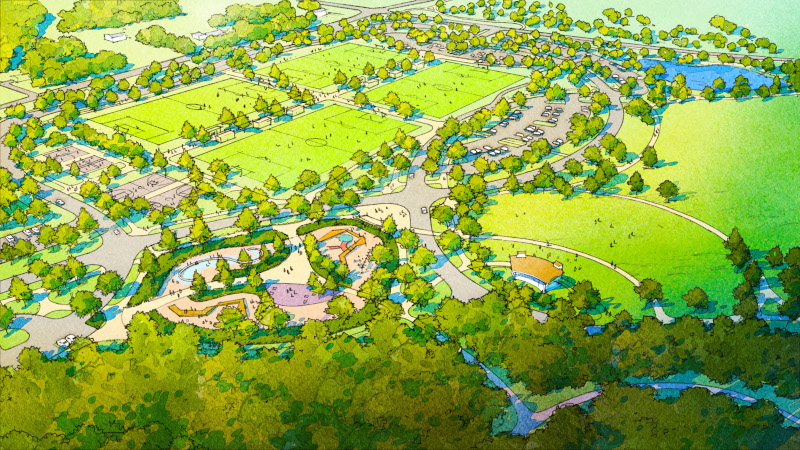 Location of the main park (corner of Matthew and Polenta Road)