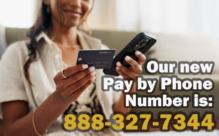 New Pay by Phone Number is 888-327-7344