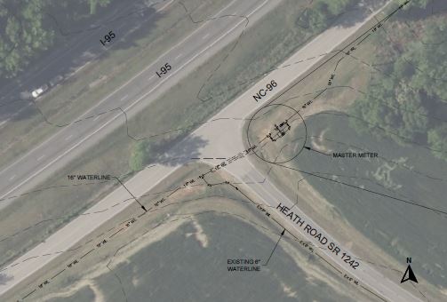 NC Hwy 96 and Hwy 301 Master Meter 